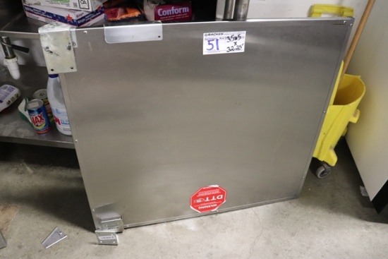 32.25" x 35.5" stainless heavy duty pass through door - 1/2 size door
