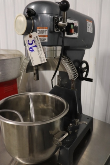 Avantco MX20 counter top 20 quart mixer with stainless bowl, paddle, hook -