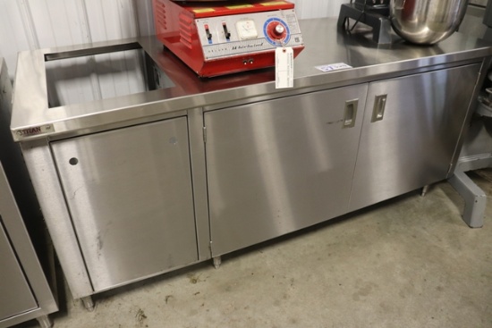 30" x 78" stainless post mix cabinet - nice