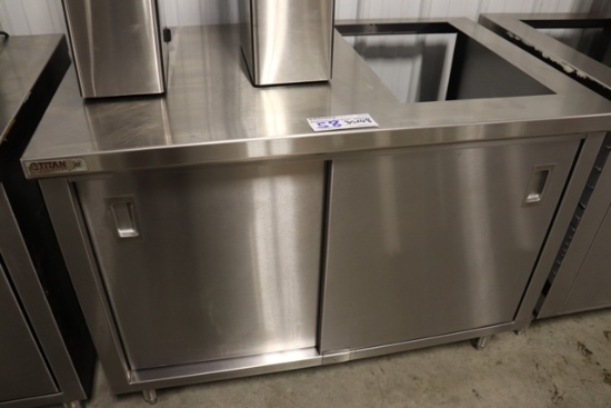 30" x 48" stainless right hand post mix cabinet - nice