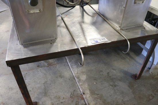 30" x 48" steel framed stainless top equipment stand