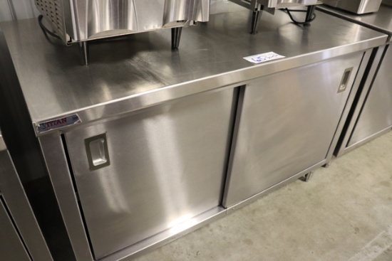 30" x 54" stainless 2 sliding door cabinet - nice