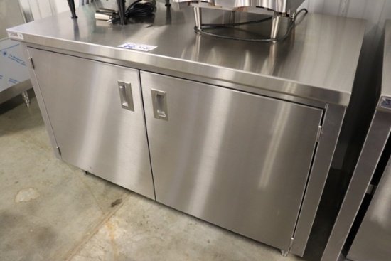 30" x 54" stainless 2 sliding door cabinet - nice