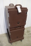 Cambro portable double insulated catering boxes with portable cart