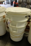 Times 3 - Brute ingredients bins with lids & dolly