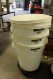 Times 3 - Brute ingredients bins with lids & dolly