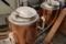 Copper & Stainless Hectoliter steam jacketed tanks with control - 4 tank sy