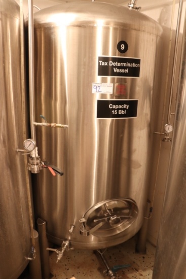 2003 Interior Stainless 15-barrel vertical brite tank