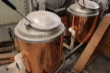 Copper & Stainless Hectoliter steam jacketed tanks with control - 4 tank sy