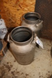 Pair to go  stainless milk cans