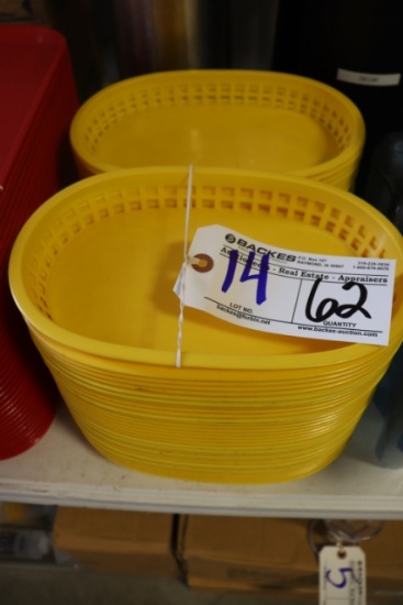 All to go - 62 yellow 10" food baskets