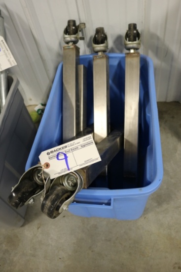 6 Stainless equipment legs w/ casters