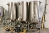 Custom Built Brewing 100-gallon (3-Barrel) stainless brew house w/ 100 gall