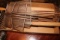 Box flat of fryer skimmer, potato masher, & roller