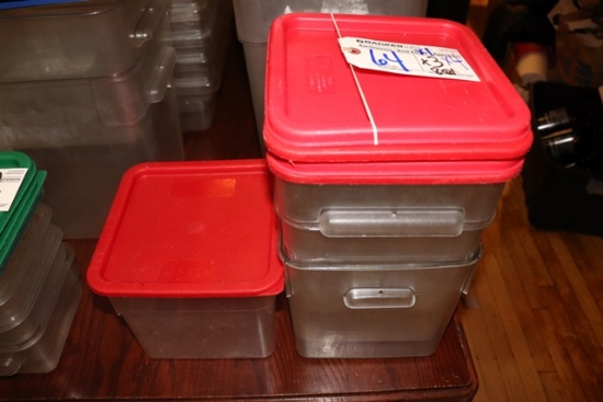 Times 4 - 8qt food storage containers with lids