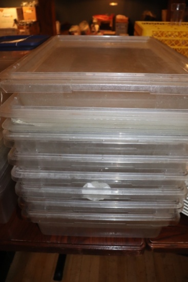 Times 7 - (1) 5gal & (6) 8.75gal acrylic storage containers with lids