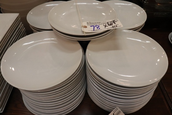 Times 67 - 10" round white plates