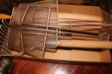 Box flat of fryer skimmer, potato masher, & roller