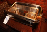 Roll top chafing unit - heavy duty with brass accents