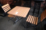 Set to go - 4 FSC slat patio chairs with 28
