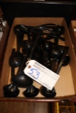 Box flat of black acrylic salad ladles