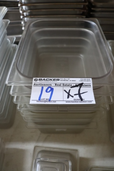 Times 7 - 1/2 x 6" acrylic inset pans with lids
