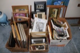 All to go -  5 boxes of misc pictures and frames