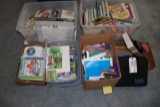 All to go -  6 containers of misc school supplies and books, electronic gam
