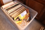 Large tote of LP albums