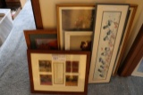All to go -  5 framed pictures    Birds and spaniel