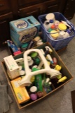 4 containers of cleaning supplies