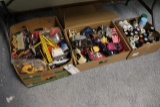 3 boxes (under table) model car parts and related