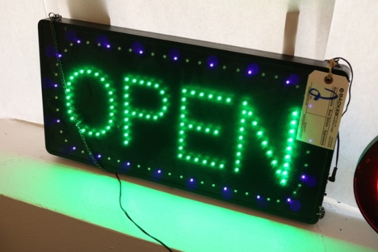 LED Green/Blue open sign