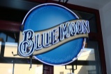 Blue Moon lighted neon sign