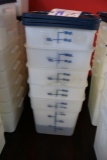 Times 5 - 18qt food storage containers with 3 lids