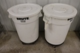 Times 2 - White Brute barrels with dolly
