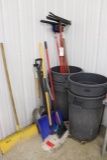 Corner to go - U Line trash barrels - dollies - shovels - more