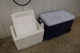 Rubbermaid cooler with styro cooler