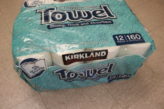 Case of new paper towels
