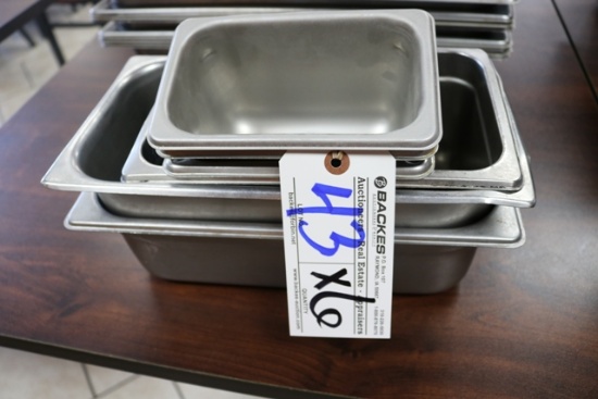 Times 6 - Stainless assorted sized inset pans
