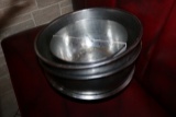 Times 4 stainless mixing bowls