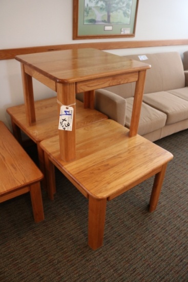 Times 3 - 26 x 26" oak end tables