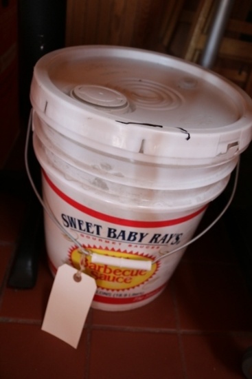 5 Gallon bucket Sweet Baby Rays BBQ sauce