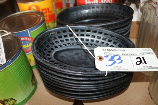 21 Black food baskets