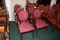 Times 7 - wine colored cherry finish frame dining chairs