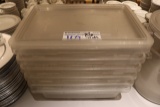 Times 6 - 12 x 18 x 6 food storage containers - only 2 lids