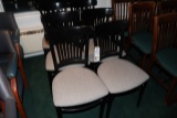 Times 6 - black framed - tweed padded seat dining chairs