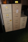 Times 3 - Hon 4 and 2 drawer file cabinets