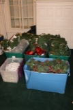 All to go - 8 totes of garland, wreaths, lights