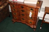 Ornate 4 drawer chest of drawers with lamp